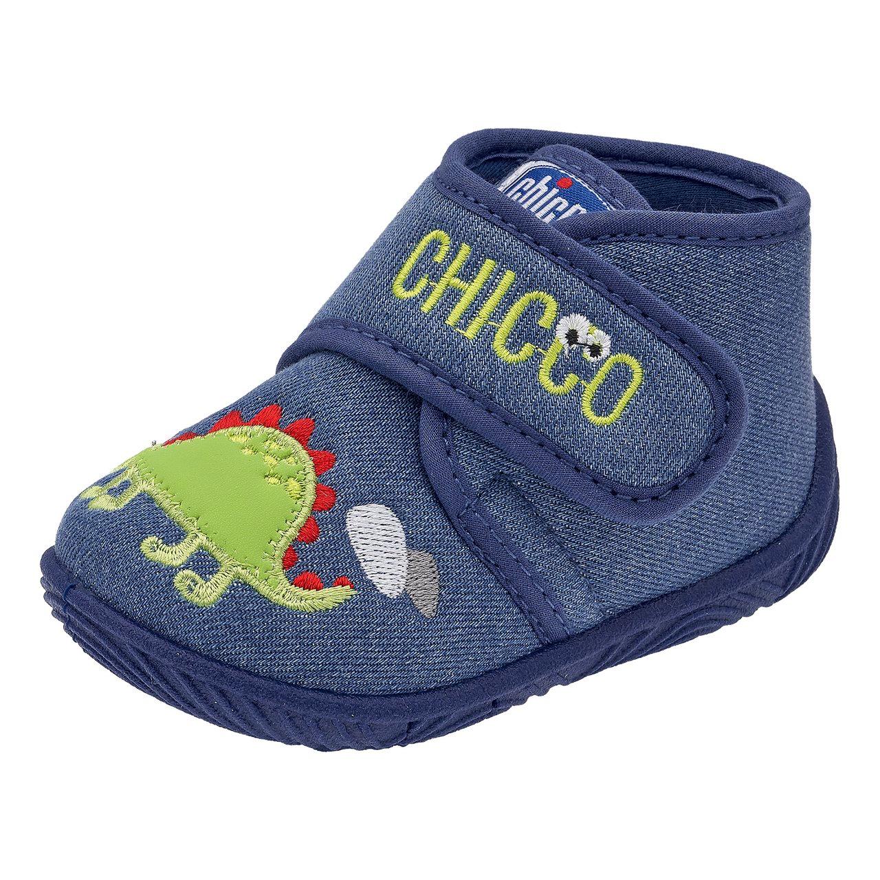 Pantofola bambina Chicco Tossy rosa con ricamo ippopotamo 3D, chiusura a strappo e suola Flex-Zone. | Chicco