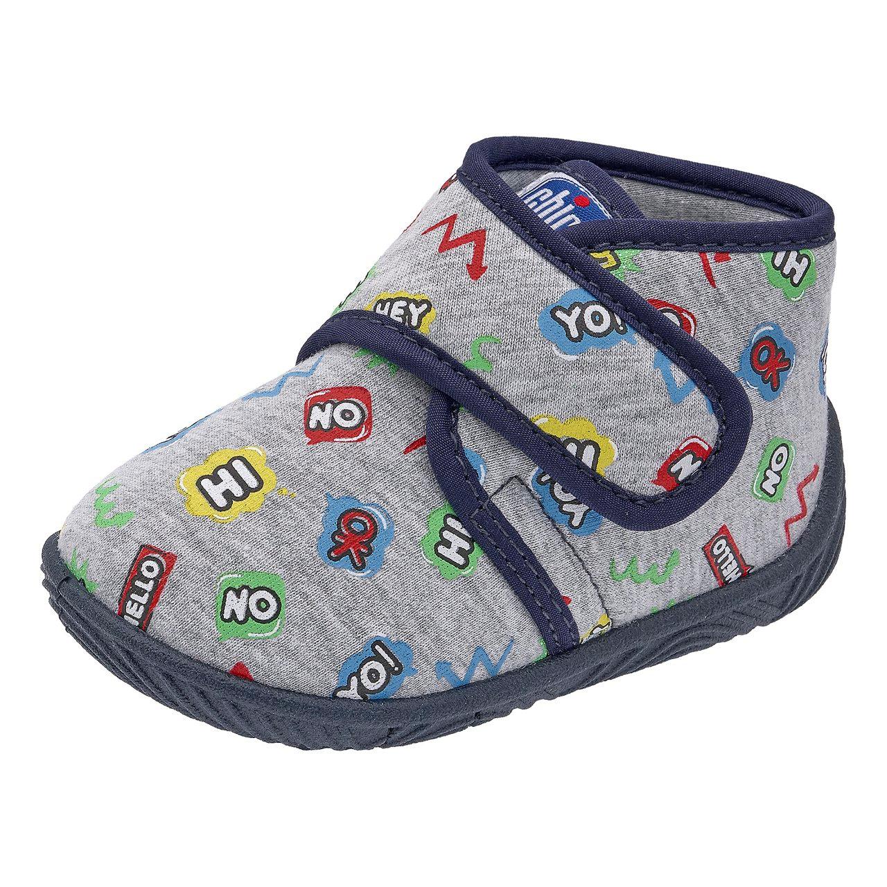 Pantofola bambina Chicco Timbal argento con stampa fiori e cuori, chiusura a strappo e suola Flex-Zone per la mobilità del piede. | Chicco