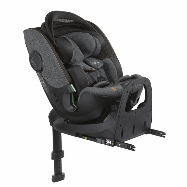 Seggiolino auto Chicco Bi-seat I-size Air E Base Full 360 nero, girevole 360°, per neonati e bambini da 40 a 150 cm, con riduttore e tessuto traspirante. | Chicco