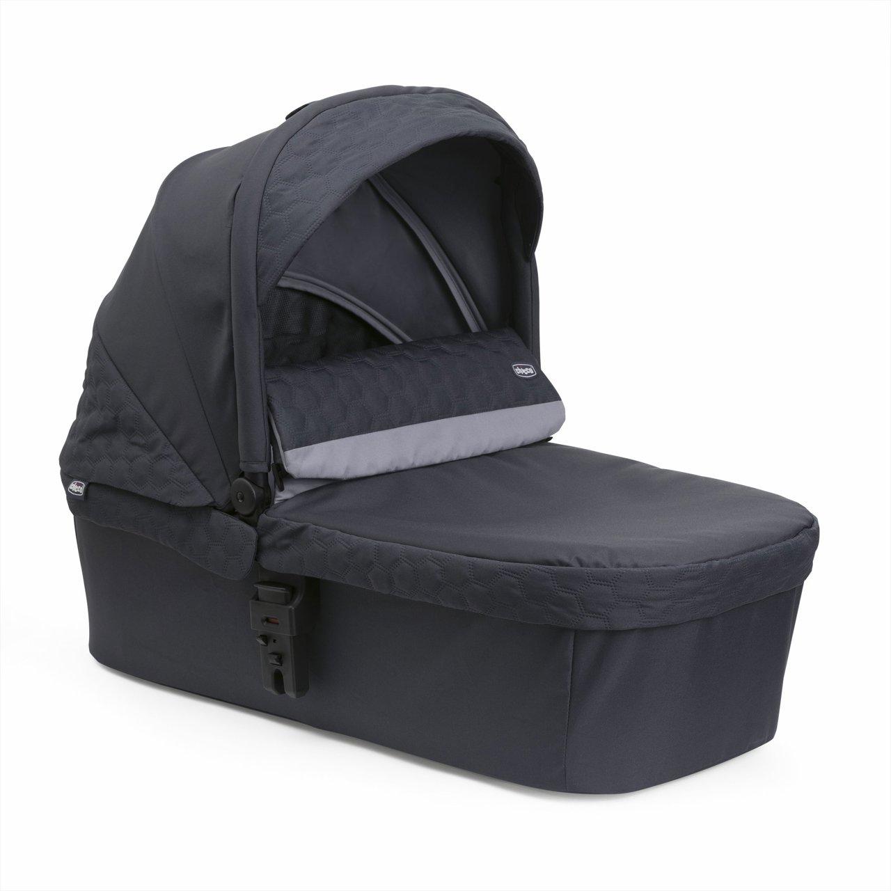 Navicella Seety Chicco beige unisex, leggera e maneggevole, con cappottina protettiva UV50+ e copertina 2-in-1 trasformabile. | Chicco