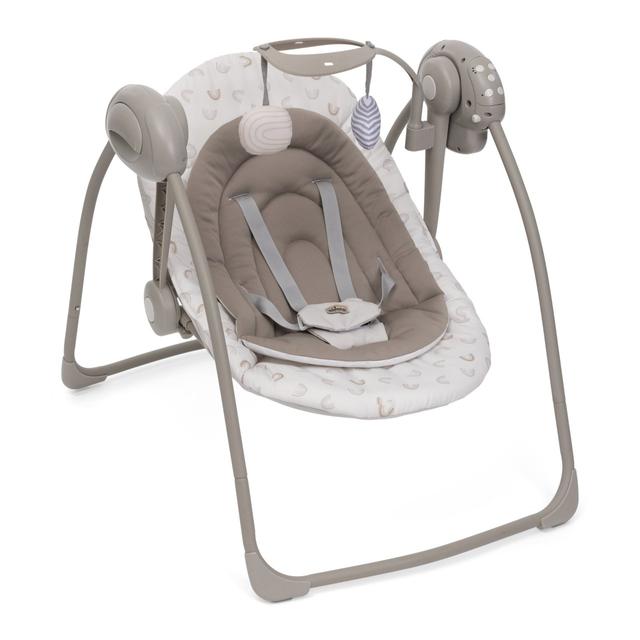 Sdraietta Swing & Play Chicco beige unisex con mini-riduttore, schienale regolabile e barra giochi removibile con pendenti morbidi. | Chicco