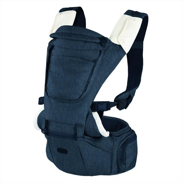 Marsupio ergonomico Chicco Hip Seat Carrier blu, con base rigida staccabile, ideale dalla nascita fino ai 15 kg. | Chicco