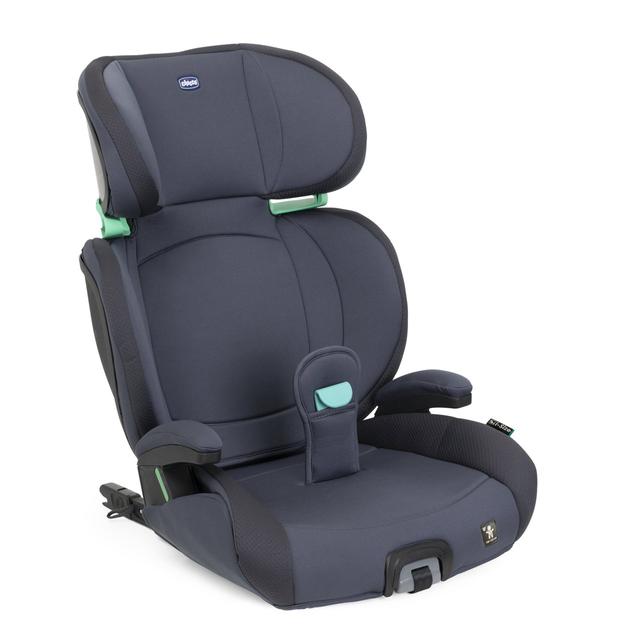 Seggiolino auto Chicco Quizy I-size nero per bambini grandi da 100-150 cm, conforme ECE R129/04, con Isofix e poggiatesta regolabile. | Chicco
