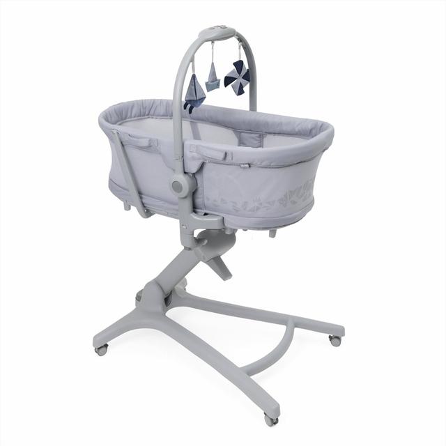 Culla multifunzionale Chicco Baby Hug Pro 5 in 1 grigio, trasformabile in sdraietta, seggiolone e prima sedia, ideale per neonati da 0 a 36 mesi. | Chicco