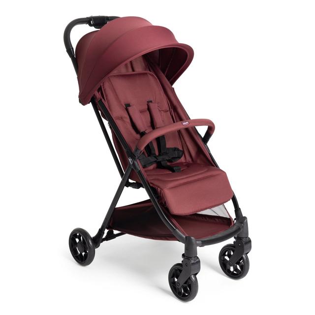 Passeggino leggero Chicco Urbino rosso, omologato dalla nascita fino a 22 kg, con chiusura rapida e peso di 6,3 kg. | Chicco