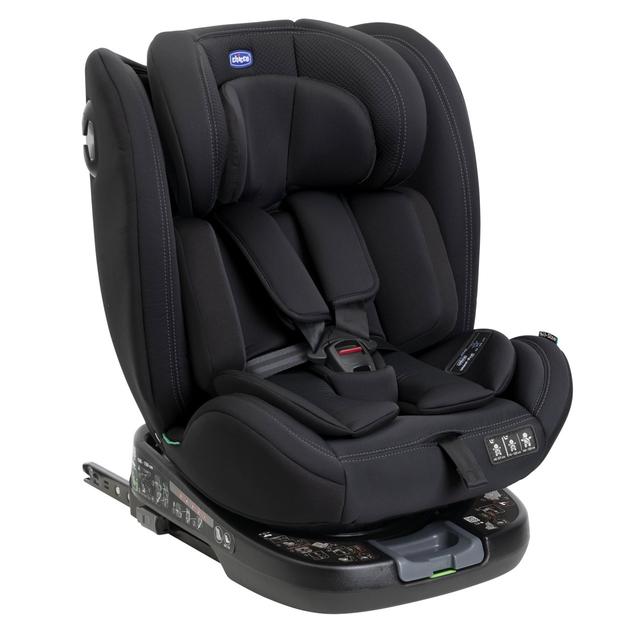 Seggiolino auto Chicco Unico Evo I-size blu, unisex, per neonati e bambini da 40 a 150 cm, con rotazione 360° e Isofix. | Chicco
