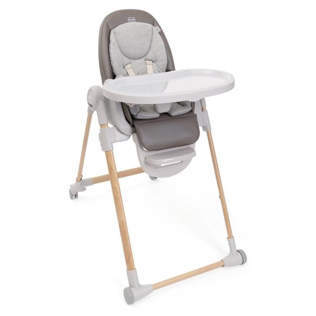 Seggiolone Chicco Polly Armonia marrone unisex 3in1, trasformabile in sdraietta e sedia, con riduttore in cotone organico. | Chicco