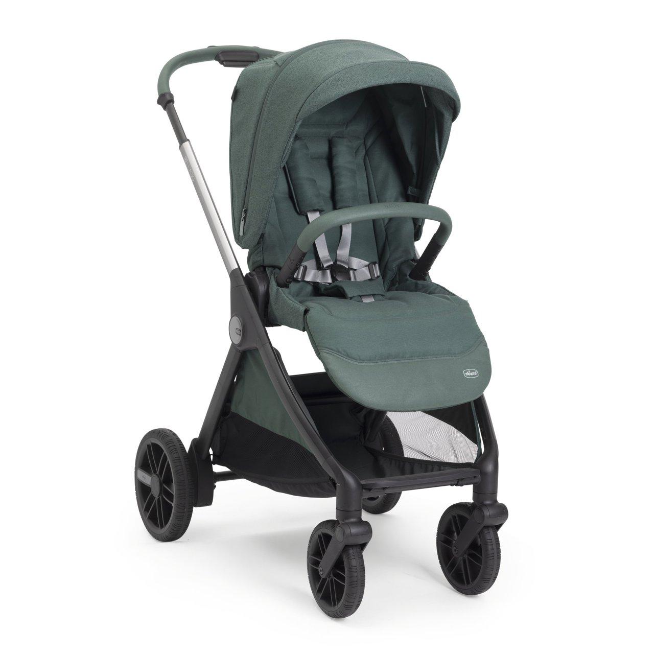 Passeggino Bellagio 2 Chicco grigio unisex, ideale per ogni stagione, con chiusura OneTouch e seduta reversibile. | Chicco