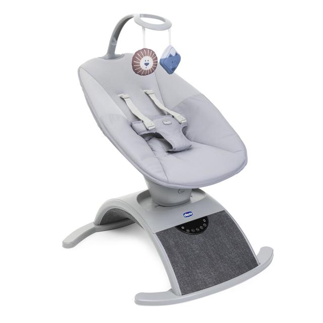 Sdraietta elettronica Chicco Comfy Wave grigio con 8 movimenti oscillanti e 5 velocità, ideale per neonati e bambini piccoli. | Chicco