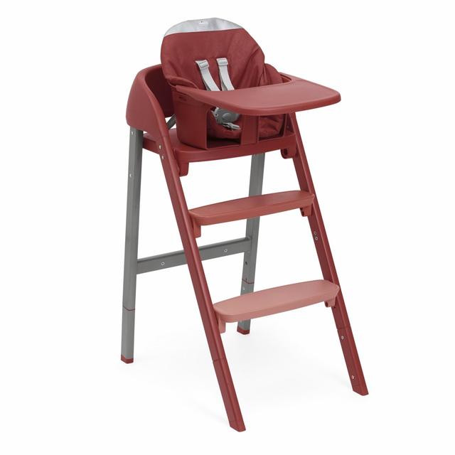 Sedia evolutiva Crescendo Up Chicco rossa, ideale da 6 mesi a 99 anni, con poggiapiedi regolabile e vassoio incluso. | Chicco