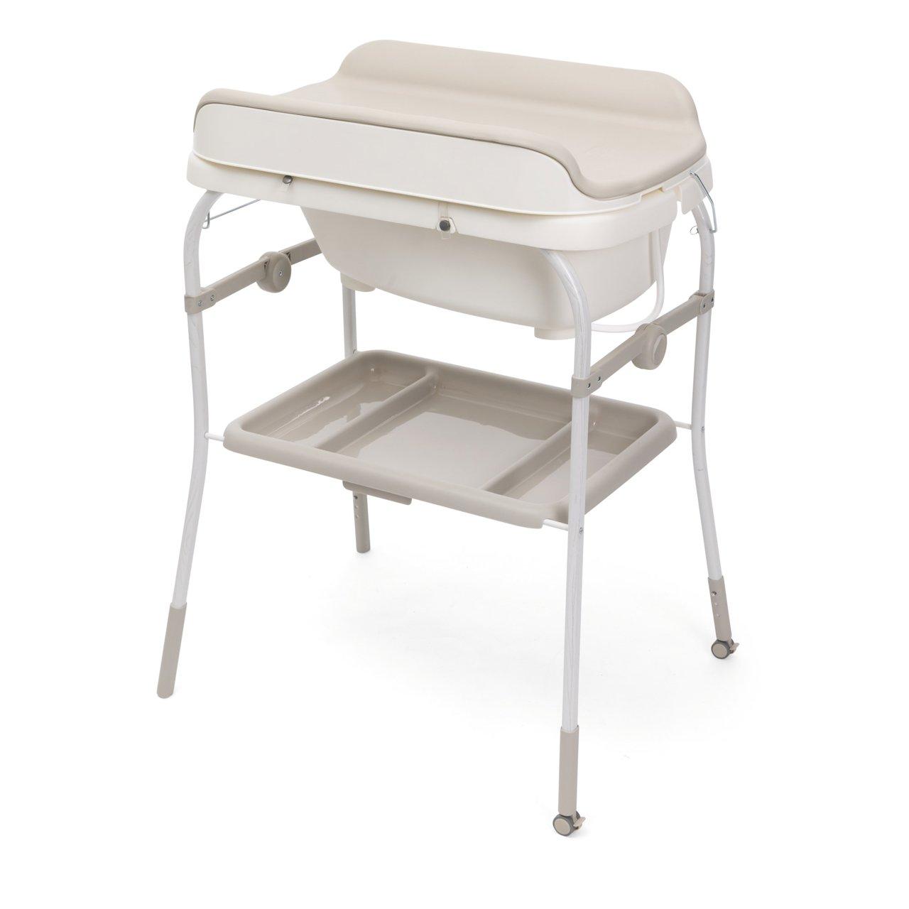 Fasciatoio vaschetta 4in1 Chicco Soft Bubble Armonia unisex in materiale EVA marrone, regolabile in altezza con ruote e chiusura compatta. | Chicco