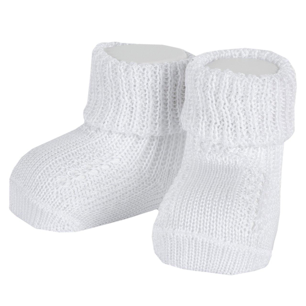 Babbucce in maglia Chicco bianche unisex in 100% cotone sostenibile Oeko-Tex, ideali per primavera/estate. | Chicco