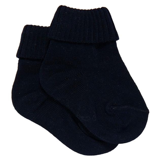 Calzini unisex Chicco tinta unita blu in misto cotone sostenibile, ideali per primavera/estate, con certificazione Oeko-Tex. | Chicco