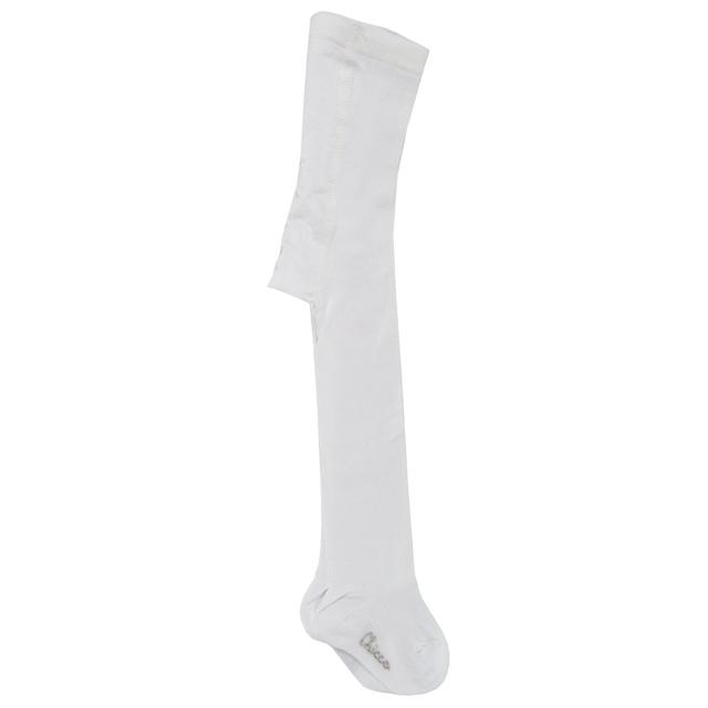 Collant unisex Chicco in misto cotone bianco, ideali per primavera/estate, con certificazione Oeko-Tex per comfort e sicurezza del bambino. | Chicco