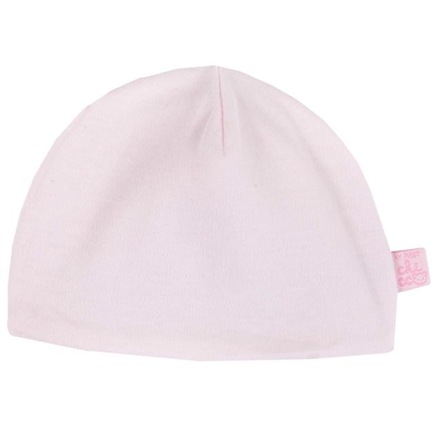 Cappellino prematuro rosa in jersey di cotone Chicco con etichetta a bandierina, ideale per neonate. | Chicco
