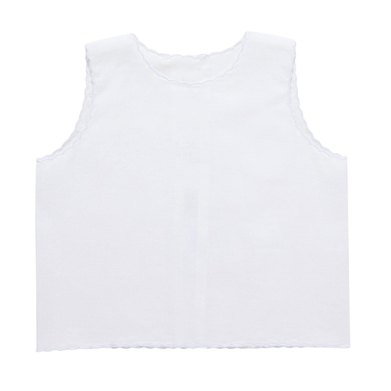 Camicino della fortuna neonata Chicco in morbida mussola di cotone 100% rosa con bordi smerlati, certificato Oeko-Tex, ideale per primavera/estate. | Chicco