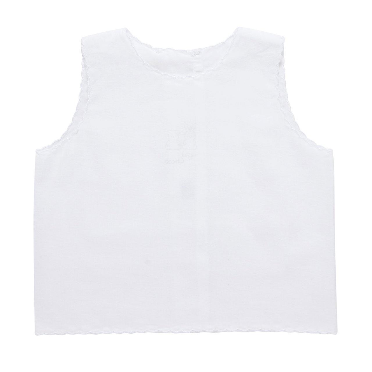 Camicino della fortuna neonata Chicco in morbida mussola di cotone 100% rosa con bordi smerlati, certificato Oeko-Tex, ideale per primavera/estate. | Chicco