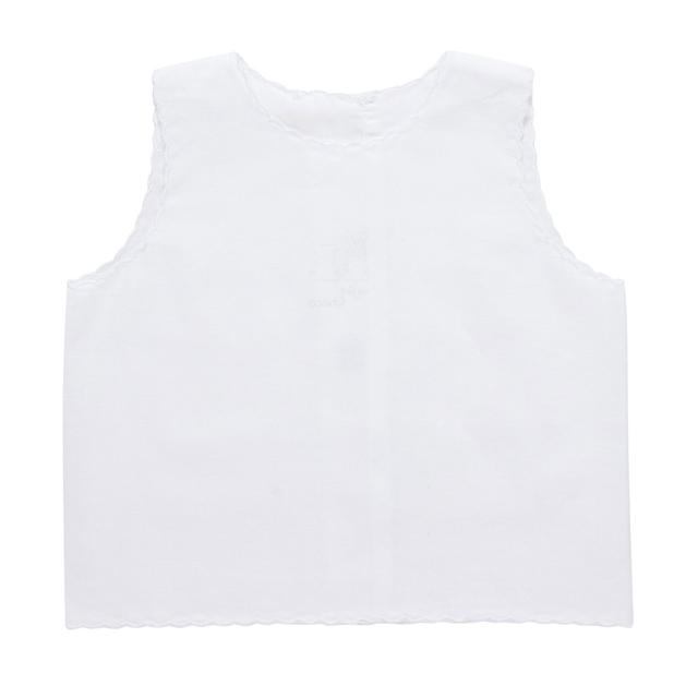 Camicino della fortuna neonata Chicco in morbida mussola di cotone 100% rosa con bordi smerlati, certificato Oeko-Tex, ideale per primavera/estate. | Chicco