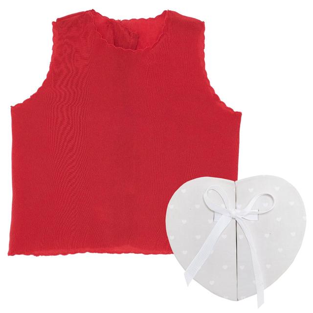 Camicino della fortuna in seta Chicco bianco unisex per neonato, con bordi smerlati e scatola regalo a cuore, taglia unica. | Chicco