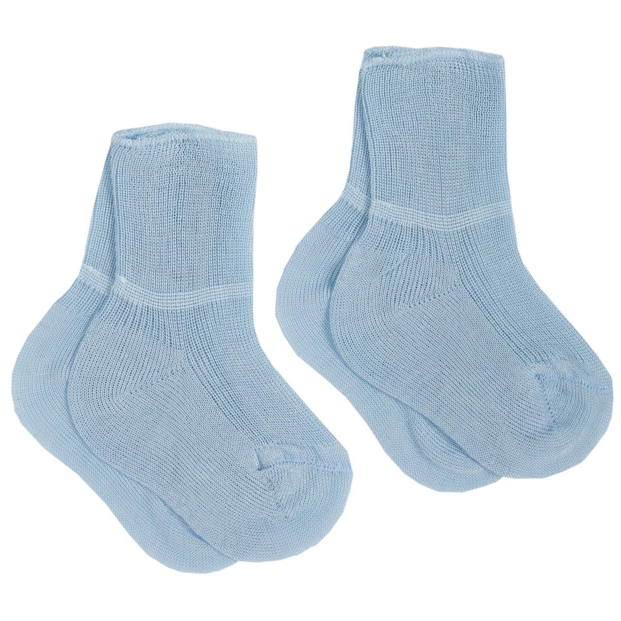 Set 2 calzini primi giorni Chicco in morbido cotone rosa, unisex, lunghezza piedino 8 cm, ideali per neonati. | Chicco