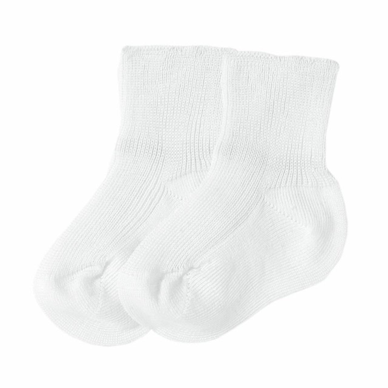 Set 2 calzini primi giorni Chicco in morbido cotone rosa, unisex, lunghezza piedino 8 cm, ideali per neonati. | Chicco