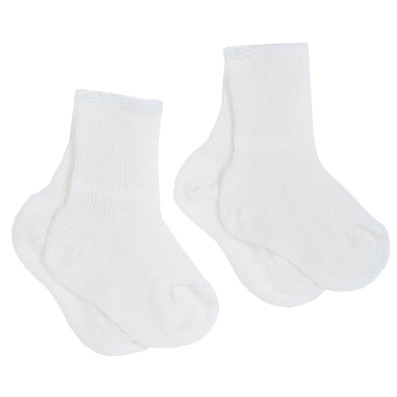 Set 2 calzini neonato Chicco in 100% lana rosa, taglia unica, ideali per i primi giorni e ogni stagione. | Chicco