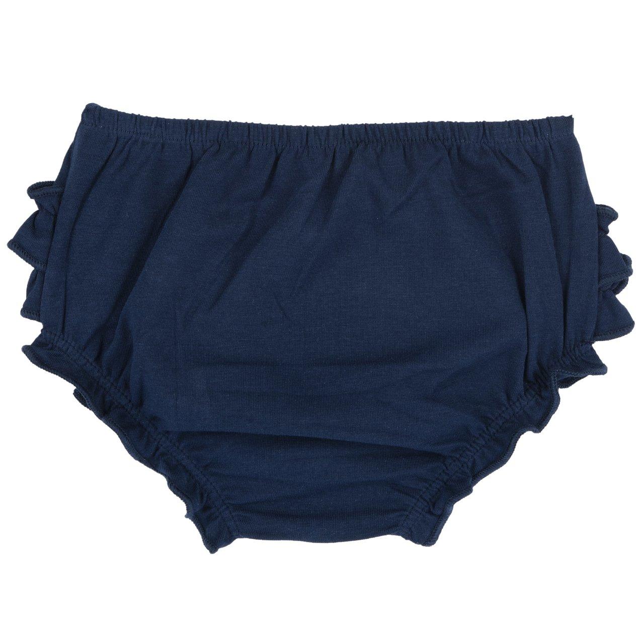 Culotte Chicco bianche in jersey elasticizzato per bambina con volants arricciati sul retro, cotone sostenibile Oeko-Tex. | Chicco