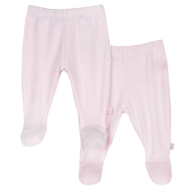 Set pantaloni con piedini rosa in morbido cotone interlock Oeko-Tex per neonata Chicco, ideale per primavera/estate. | Chicco