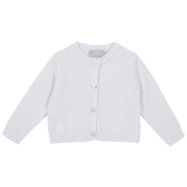 Cardigan in maglia rosa 100% cotone per bambina Chicco con collo e polsi in costina, ideale per primavera/estate. | Chicco