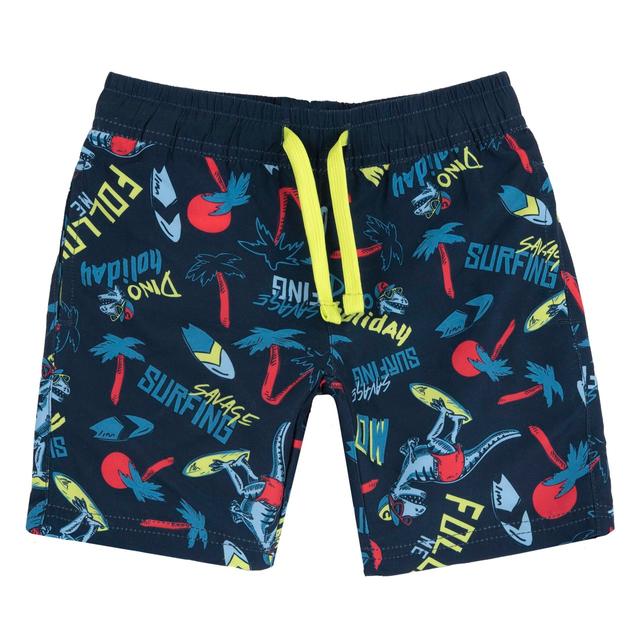Costume boxer bambino Chicco blu con vivace fantasia dinosauro, cordino regolabile e retina interna, ideale per primavera ed estate. | Chicco