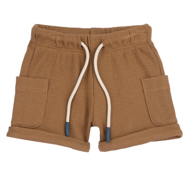 Pantaloni corti marroni in jersey jacquard 100% cotone sostenibile Chicco per bambino, ideali per primavera/estate. | Chicco