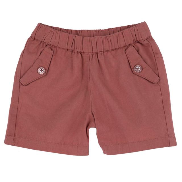 Pantaloni corti rossi Chicco per bambino in misto cotone-lyocell con vita elasticizzata e tasche decorative. | Chicco