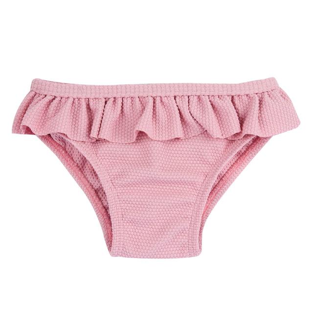 Costume slip da bambina Chicco rosa in tessuto tecnico riciclato con effetto nido d'ape, ideale per la primavera/estate. | Chicco