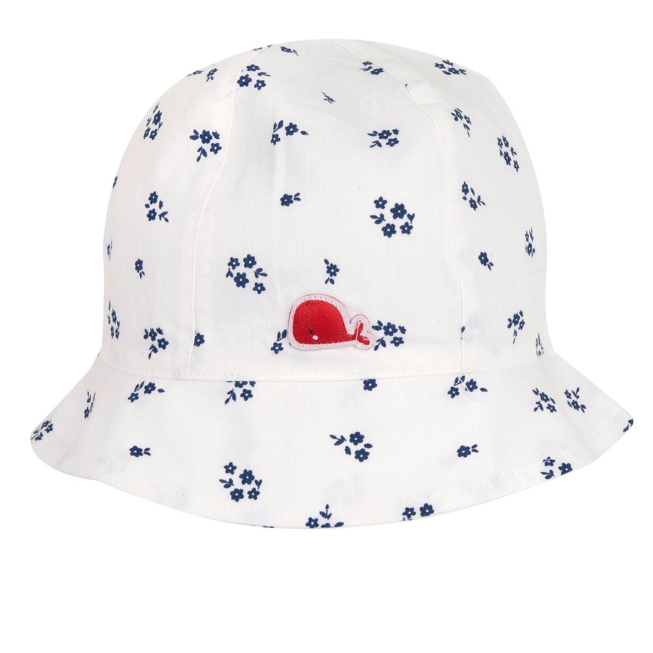 Cappello Chicco rosa in cotone stampato con arcobaleni per bambina, ideale per primavera/estate, con inserto elastico posteriore e certificazione Oeko-Tex. | Chicco