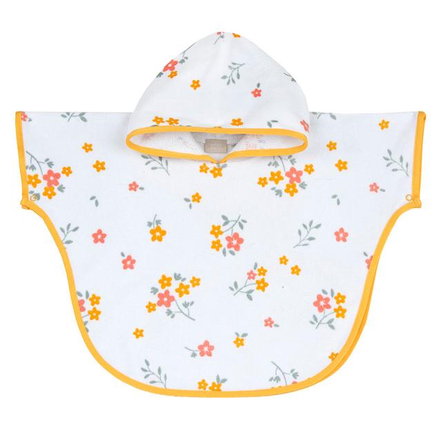 Poncho in spugna di cotone rosa Chicco per bambina con cappuccio unicorno tridimensionale, ideale per primavera/estate. | Chicco