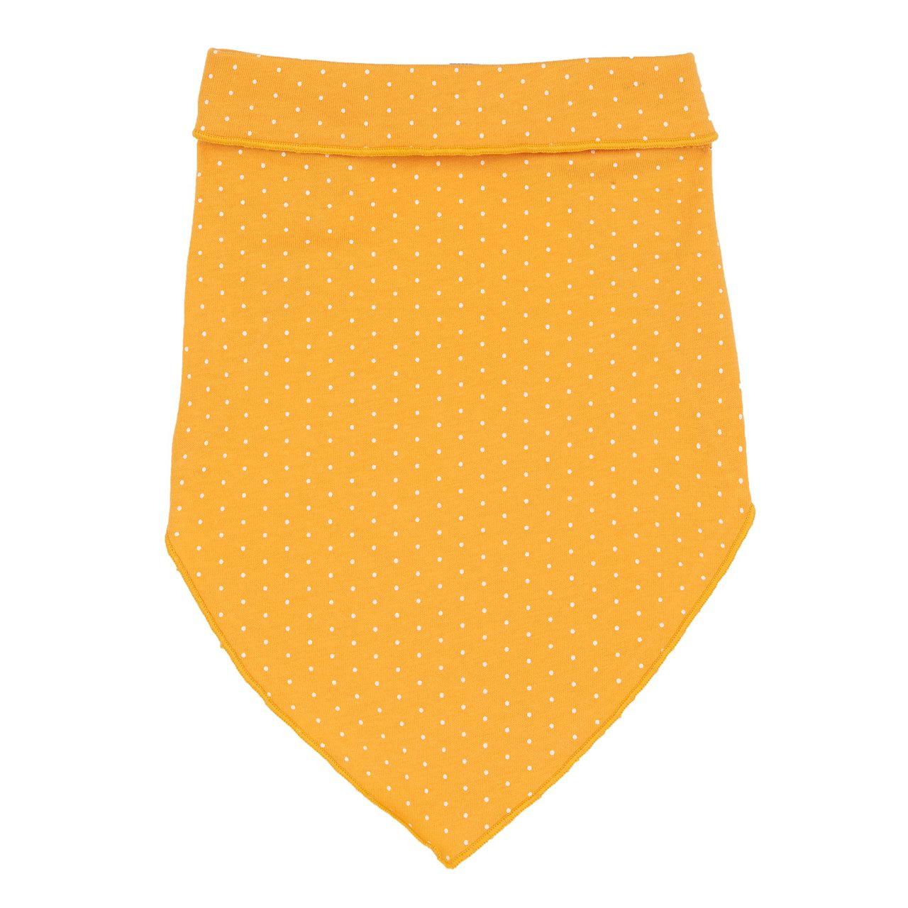 Bandana gialla stampata in jersey di cotone sostenibile per bambina, parte della collezione Chicco primavera/estate. | Chicco