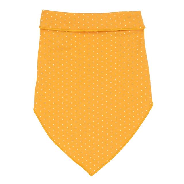 Bandana gialla stampata in jersey di cotone sostenibile per bambina, parte della collezione Chicco primavera/estate. | Chicco