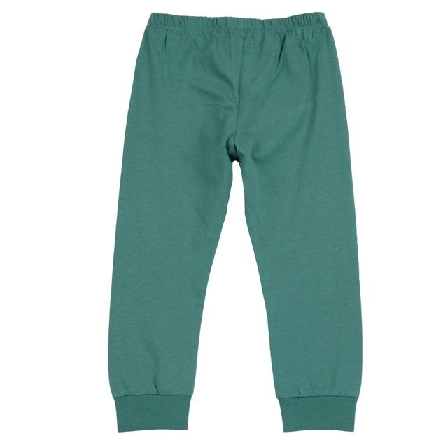 Pantaloni lunghi pigiama in jersey di cotone per bambino Chicco con stampa fantasia di dinosauri su sfondo bianco, certificati Oeko-Tex. | Chicco