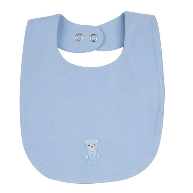 Bavaglino Chicco rosa in jersey di cotone elasticizzato per bambina, con ricamo floreale e chiusura automatica regolabile, ideale per primavera/estate. | Chicco