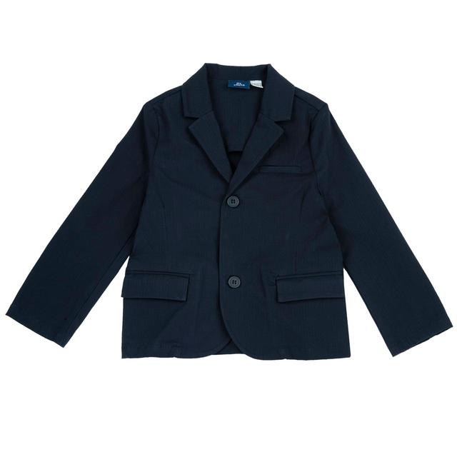 Giacca blazer elegante blu per bambino Chicco in popeline di cotone elasticizzato con effetto riga, ideale per cerimonie primavera/estate. | Chicco