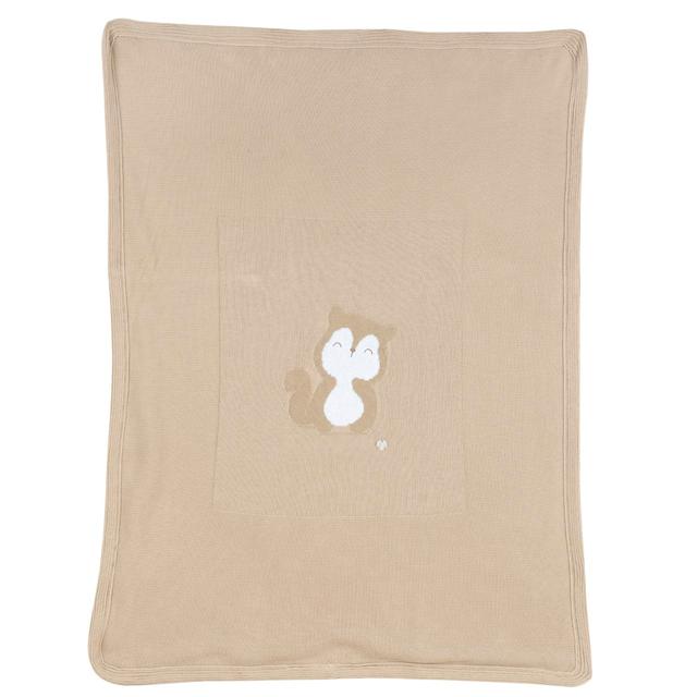 Coperta carrozzina Chicco in maglia jacquard di cotone e modal, colore bianco, certificata Oeko-Tex, ideale per primavera/estate. | Chicco