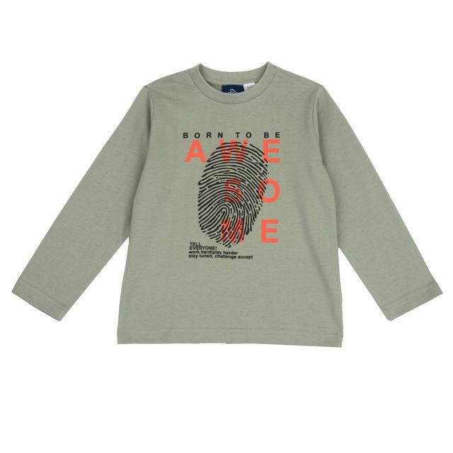 Maglietta a manica lunga bianca in cotone sostenibile per bambino Chicco con grafica tridimensionale, ideale per primavera/estate. | Chicco