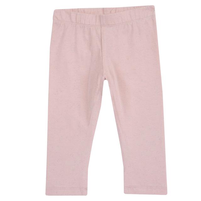 Leggings rosa lunghi al polpaccio per bambina Chicco con stampa spray effetto lucido in cotone sostenibile e vita elasticizzata. | Chicco