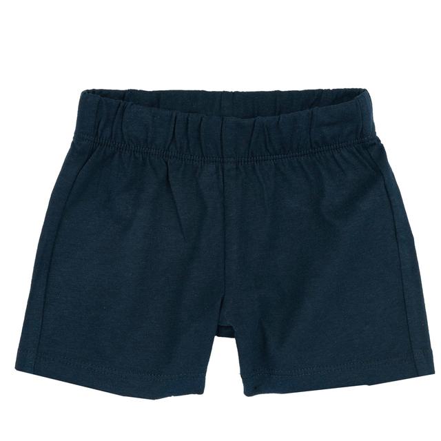 Pantaloni corti blu tinta unita in jersey di cotone Oeko-Tex per bambino Chicco, con vita elasticizzata, ideali per primavera/estate. | Chicco