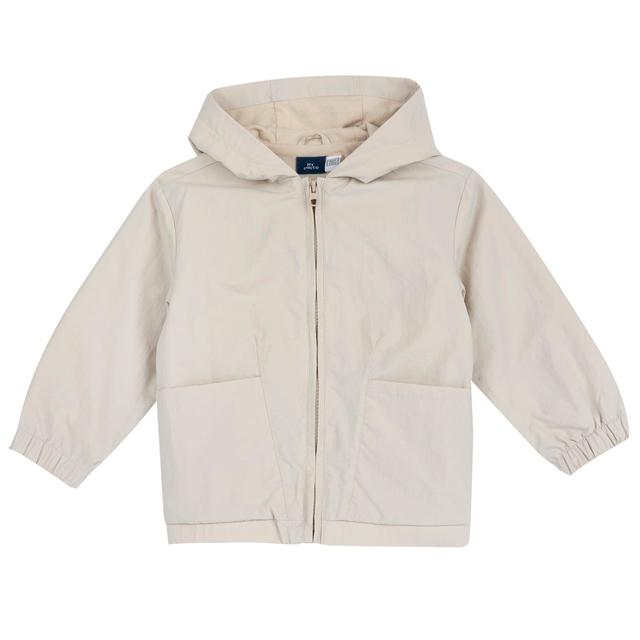 Giubbino antivento unisex Chicco bianco in tessuto tecnico leggero, ideale per primavera ed estate, con fodera in misto costone e cerniera con para zip. | Chicco