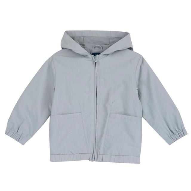 Giubbino antivento unisex Chicco bianco in tessuto tecnico leggero, ideale per primavera ed estate, con fodera in misto costone e cerniera con para zip. | Chicco