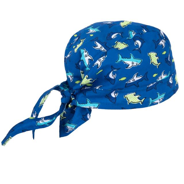 Bandana Chicco per bambini con fantasia di dinosauri su sfondo bianco, 100% cotone, regolabile sul retro, ideale per primavera/estate. | Chicco