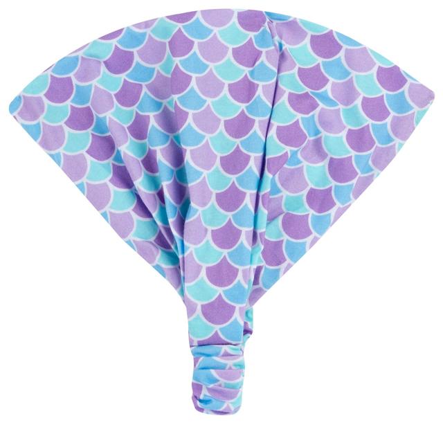 Bandana in jersey viola per bambina con fantasia di conchiglie, 100% cotone, elastico adattabile, ideale per primavera/estate. | Chicco