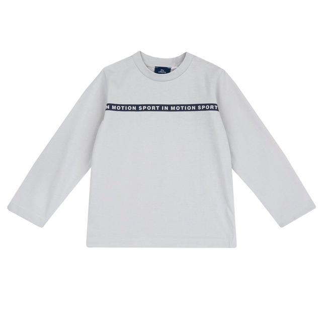 Maglietta a manica lunga bianca in cotone per bambino Chicco con stampa sportiva effetto fotografico, ideale per primavera/estate. | Chicco