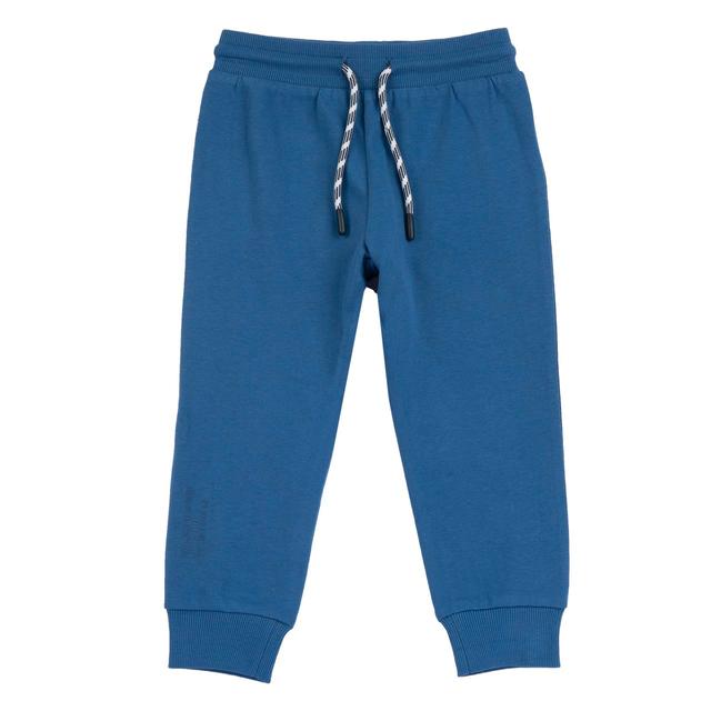 Pantaloni jogger lunghi rossi Chicco in morbido jersey di cotone pesante, con vita elasticizzata e stampa in rilievo sul fondo gamba. | Chicco